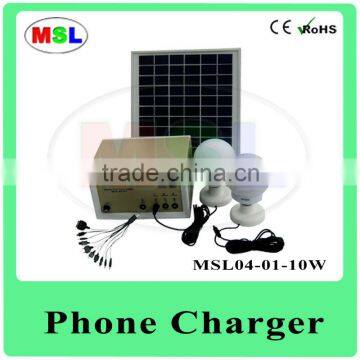 10W Solar Light Bulb With Phone Charger