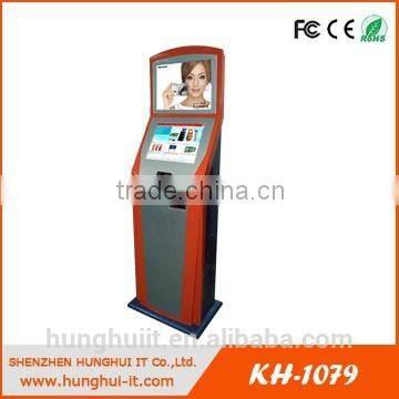 Free Standing Touch Screen Self-service Kiosk with Printer and QR Barcode Scanner