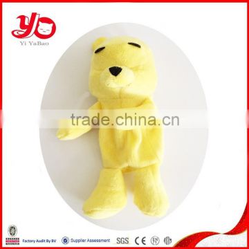 New design bear Bag Soft Plush Doll Pencil Case , Plush yellow bear Pencil Bag