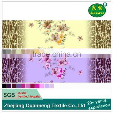 Beautiful flower designs fabric painting micro peach skin fabric