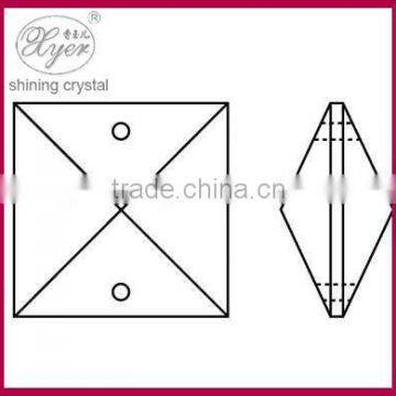 Crystal parts square prism -two hole