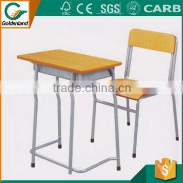 China cheap classroome furniture single student desk and chair