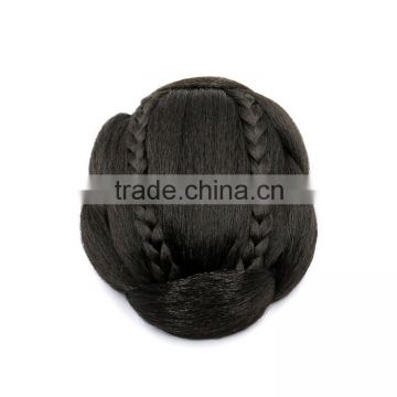 Wholesale factory price synthetic clip hair bun pieces