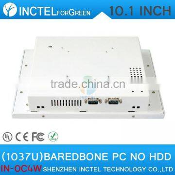 ITM Industrial Touch Monitors with 10.1 Inch all in one barebone computer White Color 1037u processor Windows7 linux