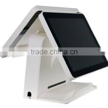 SUP-SPOS507 15" dual screen pos system / touch screen ordering system / Windows & Linux