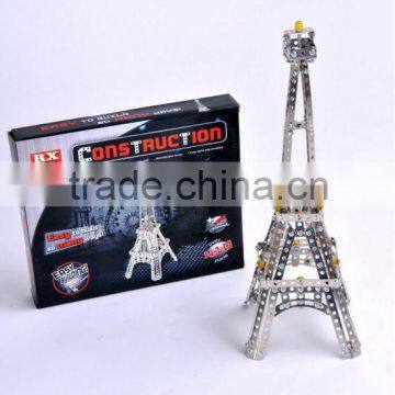 Mini Metal Models Eiffel Tower With Tools Alloy Educational Blocks JS2703556