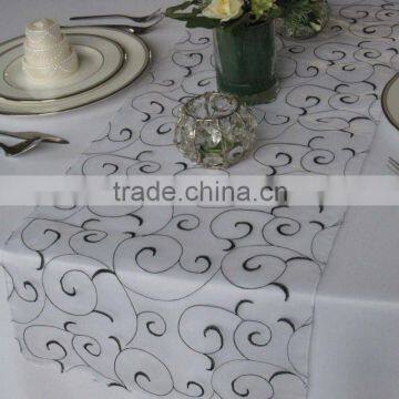 Fashion embroidered organza table runner