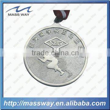 die casting zinc alloy silver sport custom running medal