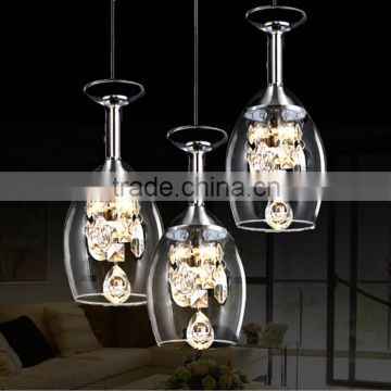 Fashionable Design Coffee Room Pendant Lights Red Wine Glass Molding Led Pendant Lamps