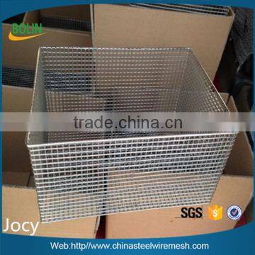 plain weave style and weave wire mesh type storage stainless steel mesh basket (free sample)