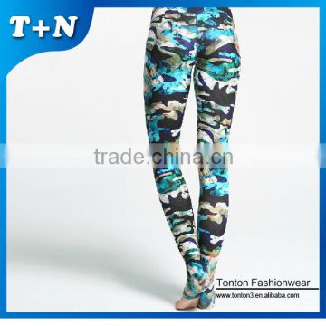 High quality waterproof yoga sports tights camouflage pants women