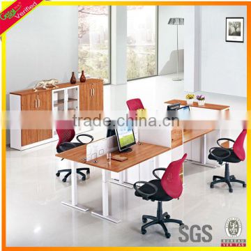 Wooden office furniture 4 person workstation