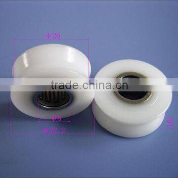 wholesale high quality plastic pulley v groove wheel bearing