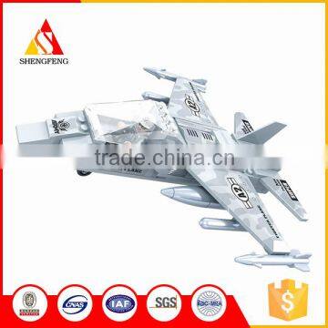 High quality plastic assemble plane enlighten brick toys