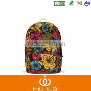 Big flower print fashion kids backpack