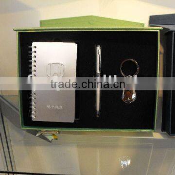 multifunctional gift set with ball pen key chain card case