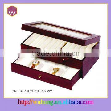 Luxury wooden box for pen & watch display box