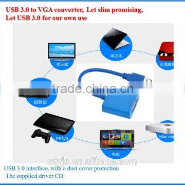 Factory direct sale high quality mini USB 3.0 to VGA HDMI Cable 1080P cable