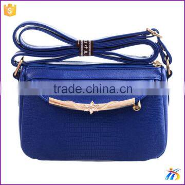 High capacity blue crossbody small bag for women