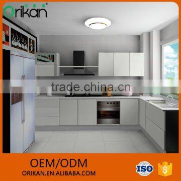 Plastic white modern kitchen cabinet with high quality