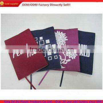 High quality cheap cotton book cover with emboridery logo