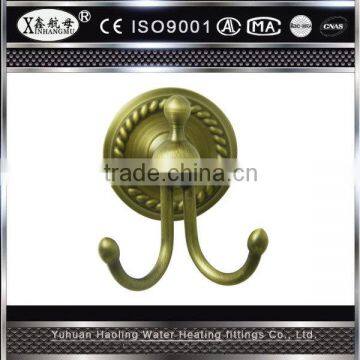 Manufacturers New Pattern Antique brass towel ring double hook bathroom accessory set