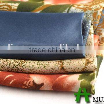 Shaoxing Textile Polyester 50D Floral Print Satin Fabric/ Wholesale Satin Robe Fabric photo-6