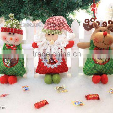 Christmas Tree Decorations New Arrival Christmas Snowman Elk Candy Bags Child Doll Gift Bag festival Party Supplies