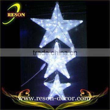 H120cm white five-pointed acrylic star Hanging LED Christmas star