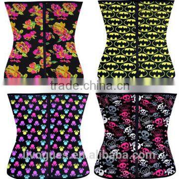 mature woman sexy underbust corset, Print Latex Waist Training Corsets Wholesale