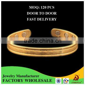 ATHENAA Factory Directly Top Quality Cooper Jewelry Brass Bracelet Energy Health Bio Magnetic Bangle Energy Bangle
