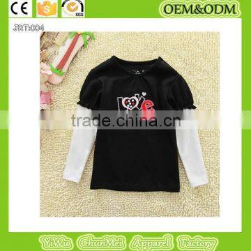 2015 New Cartoon 100%cotton T-shirt Banner t Shirt Winter Children's T-shirt White Long Sleeve Tee Kid Printed t Shirt photo-2