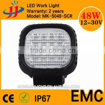 Wholesale factory direct super bright 10-30V 48W Flood Crees LED work light with 3450lm for truck