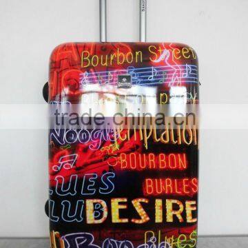 Modern Printed ABS+PC trolley luggage case