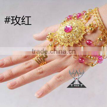 2014 Belly Dancing Costumes Decorations Rings and Bracelet,Fashion Bracelet for Dancer (T014)