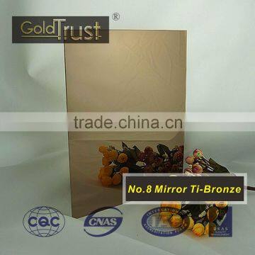 mirror finish stainless steel sheets for elevator building decoration and wall panels