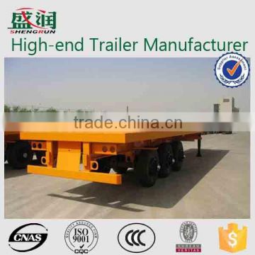 Hot Sale China Shengrun Brand Tri Axle 12 Wheels 40ton Flatbed Container Semi Trailer