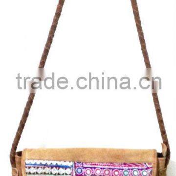 High fashion suede leather handmade vintage banjara bag