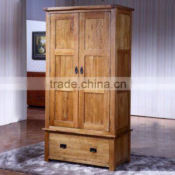 Solid Wood Oak Wardrobes With Drawers/Gents Wardrobe