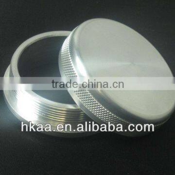 custom polished knurling aluminum fuel cap