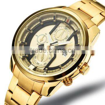China Wholesale Market Men 22K Gold Plating Watch photo-3