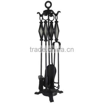 5 Piece Companion Set, Ring Handle. Black