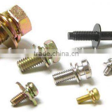 SEMS SCREW WITH SPRING WASHER AND FLAT WASHER