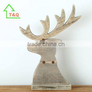 2016 Unique cheap Artificial Wooden Christmas Deer Decoration handicrafts