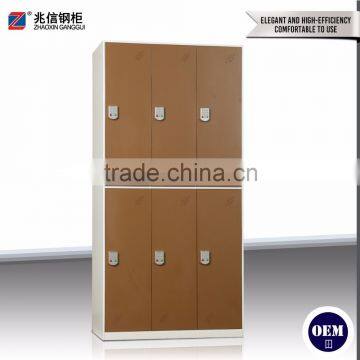 6 door staff code steel cabinet locker