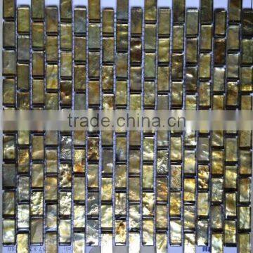 cheap glass electroplate mosaic tile for home interior decoration /wallpapers(PMGRL036)