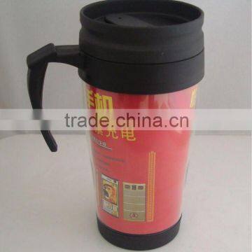 Double wall eco-friendly plastic coffee mug