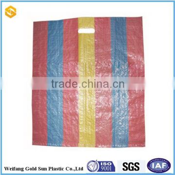 pp woven handle bag for shopping to Africa 100kg plastic bag high quality