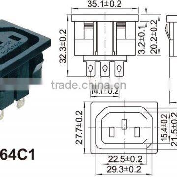 IEC Certificated Abs Universal Power Extension Socket,High Quality Female dc Power Jack,dvi Mini dc Power Connector photo-3