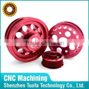 OEM CNC turning milling red anodized aluminum car part